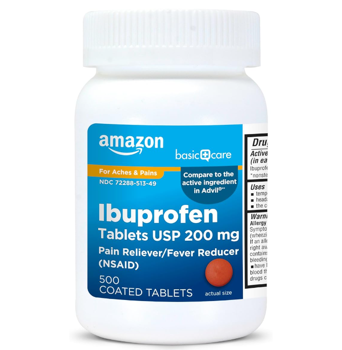 Amazon Basic Care Ibuprofen Tablets
